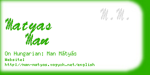 matyas man business card